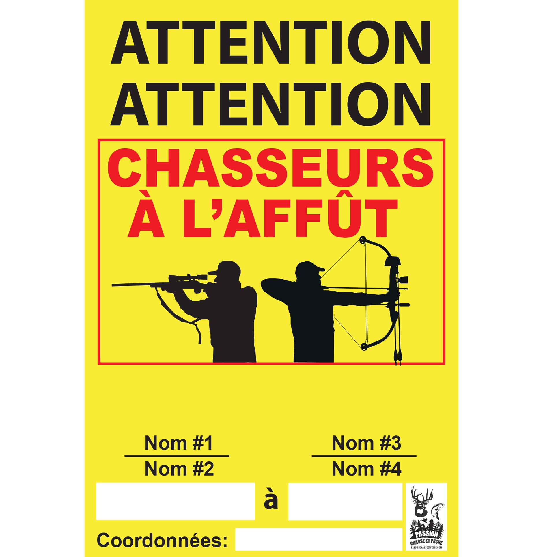 Affiche chasseurs à l'affût